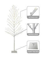 Load image into Gallery viewer, EAMBRITE 6FT White Tree with 200 Beads Crystal Fortune Money Tree for Good Luck Decor Home Office Spiritual Gift