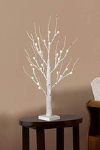 Load image into Gallery viewer, EAMBRITE White Birch Tree 24IN 24LT Lighted Frosted Ball Twig Tree with Timer for Home Wedding Holiday Birthday Party Decoration Indoor Use