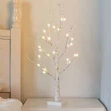 Load image into Gallery viewer, Vanthylit Twig Christmas Tree 2FT 24LEDs Birch Twig Tree with Frosted Balls Battery Operated LED Display Tree with Warm White Lights for Indoor Home Party Wedding Christmas Decoration