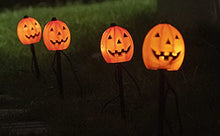 Load image into Gallery viewer, Vanthylit 4PK Halloween Pathway Light with 20LT Clear Bulbs Lights Pumpkin Stakes Light for Outdoor Halloween Decorations