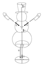 Load image into Gallery viewer, Vanthylit Pre-lit Collapible Christmas Snowman Lights 6FT 120LT Warm White with Twinkle Lights, Foldable/Pop Up Decorations Snowman for Xmas Indoor Outdoor Decor