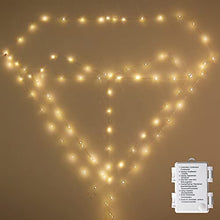 Load image into Gallery viewer, PEIDUO Indoor String Lights 17 FT with 50LT Warm White Lights Battery-Powered String Lights 8 Modes for Bedroom, Christmas, Parties, Wedding, Centerpiece, Decoration