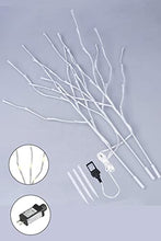 Load image into Gallery viewer, Vanthylit 3PK 30'' Lighted Pathway Light White Willow Twig Branches with 60 LED Warm White Waterproof Plug in for Outdoor and Indoor Decor