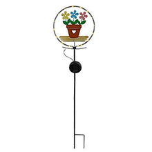 Load image into Gallery viewer, EAMBRITE Garden Solar Flower Pot Pathway Lights Outdoor Metal Led Stake Light Decor Walkway Pathway Yard Lawn
