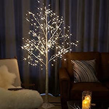 Load image into Gallery viewer, EAMBRITE 6FT White Christmas Tree Lights Pre-Lit Birch Twig Tree with 288 Warm White LEDs Mains Powered Tree Decorations Waterproof for Christmas Home Party Wedding