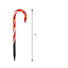 Load image into Gallery viewer, Vanthylit 6PK 35LT Candy Cane Pathway Markers Christmas Lawn Stake Lights Outdoor Decorations