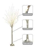 Load image into Gallery viewer, EAMBRITE 7FT 306LT LED Champagne Gold Floor Standing Tree with Fairy Lights for Home Holiday Birthday Wedding Party Decor
