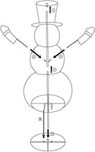 Load image into Gallery viewer, EAMBRITE 6FT LED Collapsible Snowman with 120 Lights Outdoor Lighted Christmas Snowman Plug in for Christmas Yard Indoors Outdoors Decoration