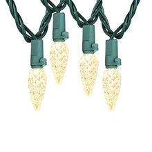 Load image into Gallery viewer, Vanthylit Christmas String Lights C6 100LED White Green Wire Christmas Lights Set Decorations for Indoor Outdoor(End to End Connectable Up to 30 Sets)