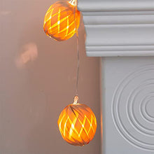 Load image into Gallery viewer, Vanthylit Pre-lit Globe Rattan Balls String Lights, 10 LED Bamboo Lantern with Fairy Lights Battery Operated for Indoor Home Decoration