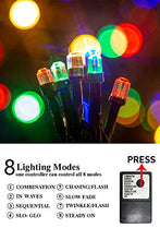 Load image into Gallery viewer, Vanthylit Christmas Lights 200 LED 65ft Fairy Lights Plug in, Indoor Outdoor Christmas Tree Lights String Lights, Outside Lights for Xmas/Home/Party/Christmas Decorations Multicolor– Green Cable