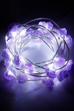 Load image into Gallery viewer, Vanthylit Amethyst LED String Lights 9.4ft 30LED Battery Operated Natural Raw Stones Christmas Decorations Lights for Indoor and Outdoor Decor