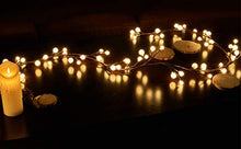 Load image into Gallery viewer, EAMBRITE Brown Twig Garland 8.8Ft 84 Led Frosted Ball Lights Indoor Outdoor Plug in for Christmas Patio Garden Wedding Party Bedroom