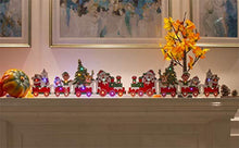 Load image into Gallery viewer, EAMBRITE Lighted Christmas Table Decorations Christmas Train Around Christmas Tree with 22LT Micro Led Multicolor Double-Sided Foldable Train Cut-Outs Tabletop Tree Skirt Lights Battery Powered