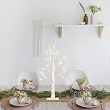 Load image into Gallery viewer, KELANCHY LED Birch Tree 2FT with Timer for Easter Day Decor, Easter Tree Centerpiece Table Decorations,Money Tree Tabletop Bonsai Tree Lights,Battery Operated Artificial Tree with Lights (Warm White)