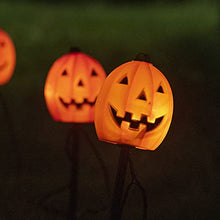 Load image into Gallery viewer, Vanthylit 4PK Halloween Pathway Light with 20LT Clear Bulbs Lights Pumpkin Stakes Light for Outdoor Halloween Decorations