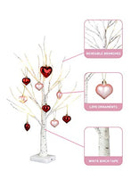 Load image into Gallery viewer, EAMBRITE 2FT White Birch Tree Battery Operated Tabletop Love Tree Decorative Home Wedding Party