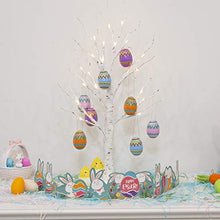 Load image into Gallery viewer, Easter Decor, Vanthylit Pre-lit Easter Egg Floral Tree Lights with Timer, 2FT Easter Table Centerpiece Decoration, LED Birch Tree with Light, Easter Egg Tree for Table, Easter Decorations for The Home