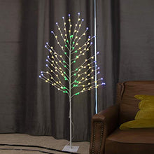 Load image into Gallery viewer, EAMBRITE 6FT 135LT Christmas Pre-lit Tree Frosted Ball Remote Controller RGB Colorful Warterproof for Home Festival Party Christmas Plug in UL Adapter