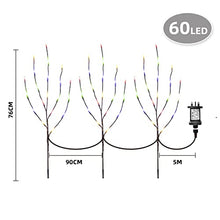 Load image into Gallery viewer, Vanthylit 3PK Twig Lights 76cm Decorative LED Twigs with 60 Multi-Colour LEDs Waterproof Pathway Branch Lights Mains Powered for Indoor Outdoor Home Party Festival Valentine's Day Decoration