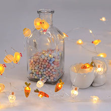 Load image into Gallery viewer, PEIDUO Easter Decoration Lights, 10FT 60LT/pc Battery Operated Set of 2 Easter String Lights with Timer for Patio Yard Fireplace Party Easter and Spring Decor