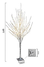 Load image into Gallery viewer, EAMBRITE 5FT 217LT LED Sliver Fairy Tree with Fairy Lights for Home Holiday Birthday Wedding Party Decor