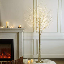 Load image into Gallery viewer, EAMBRITE 7FT 306LT LED Champagne Gold Floor Standing Tree with Fairy Lights for Home Holiday Birthday Wedding Party Decor