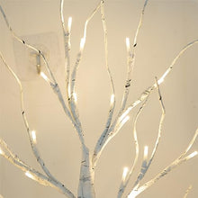 Load image into Gallery viewer, Vanthylit White Birch Tree, Tabletop LED Warm White Tree Lights, Battery Powered Christmas Tree Decorations for Home Fireplace Party Mantle (22 Inch)