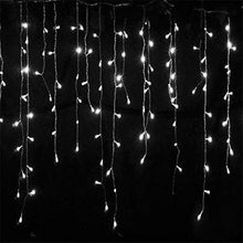 Load image into Gallery viewer, EAMBRITE 31FT 320 LED Icicle Fairy Lights Cool White LED Light Curtain String Lights for Home Christmas Wedding Facades