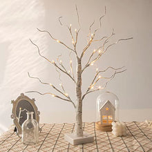 Load image into Gallery viewer, KELANCHY LED Birch Tree 2FT with Timer for Easter Day Decor, Easter Tree Centerpiece Table Decorations,Money Tree Tabletop Bonsai Tree Lights,Battery Operated Artificial Tree with Lights (Warm White)