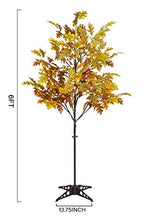Load image into Gallery viewer, EAMBRITE 6FT LED Lighted Floor Standing Maple Tree with 144 Warm White LED Pre lit Artificial Fall Tree Plug in for Home Holiday Thanksgiving Birthday Wedding Party Decor