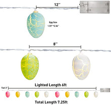 Load image into Gallery viewer, PABIPABI Easter Eggs Fairy Lights Easter Decoration String Lights Battery Powered Warm White Lights for Tabletop Tree Basket Birthday Party Wedding Banister Home Décor