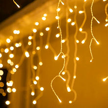 Load image into Gallery viewer, Vanthylit Icicle Lights Outdoor with 320LT Warm White LED Icicle Lights with 8 Modes for Christmas Decorations Outdoor Indoor