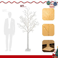 Load image into Gallery viewer, Vanthylit 6FT 288LT White Birch Tree with Fairy Lights Warm White LED Tree for Indoor and Outdoor