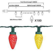 Load image into Gallery viewer, DELICHTER LED Lichterkette 100 LEDs Weihnachtsbaumbeleuchtung mit 8 Modi,Strombetrieb für Party Wohnung innen außen Tannenbaum(Bunt)