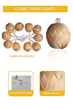 Load image into Gallery viewer, EAMBRITE 5.4FT String Lights Bamboo Ball, 10LT Battery Powered Warm White, Fairy String Lights Decorative for Home Bedroom Birthday Holiday Wedding Party Indoor