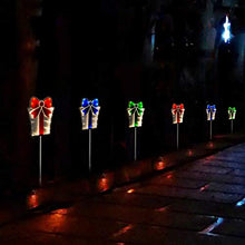 Load image into Gallery viewer, Spring Lights,Vanthylit 3PK 54LT Gift Box Tunnel Pathway Markers Battery Operated Christmas Lawn Stake Lights Spring and Summer Outdoor Decorations