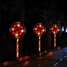Load image into Gallery viewer, PEIDUO 3PK 23.625" 48LT Lollipops Peppermint Pathway Markers with 8 Modes Christmas Lollipops Pathway Lights Decorations for Outdoor Yard