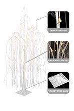 Load image into Gallery viewer, Vanthylit 4FT 180LED White Willow Tree Light with Fairy Lights Warm White for Home Wedding Holiday Party Indoor and Outdoor Decor