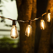 Load image into Gallery viewer, Vanthylit Outdoor String Light 15FT Patio String Lights with LED Filament Bulb Waterproof Lights Retro Vintage Edison Bulbs for Backyard Patio Bistro Party Garden Connectable