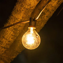 Load image into Gallery viewer, PEIDUO String Lights 12 FT G50 Globe Patio Lights with 12 Edison Glass Bulbs(1 Spare), Waterproof Connectable Hanging Light for Camper Backyard Porch Balcony Yard Party Decor