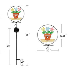 Load image into Gallery viewer, EAMBRITE Garden Solar Flower Pot Pathway Lights Outdoor Metal Led Stake Light Decor Walkway Pathway Yard Lawn