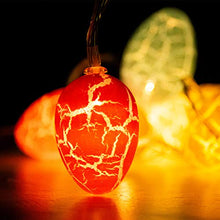 Load image into Gallery viewer, Eambrite Easter Egg Decorations Easter Themed Fairy Lights with 10 Colourful Eggs Powered by Battery Easter Decorations for Party Home Decor - Crystal Cable (7FT/5m)