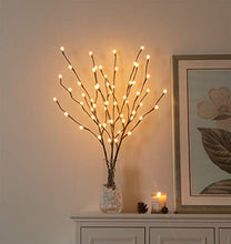 Load image into Gallery viewer, Vanthylit Lighted 30'' 3PK Twig Branches with Frosted Ball 60LED Pathway Lights Waterproof Adapter Brown Willow Branch Lights for Outdoor and Indoor Decor