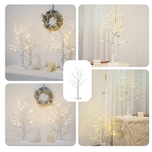 Load image into Gallery viewer, PABIPABI Easter Decorations for The Home, 2FT Easter Table Centerpiece Decoration Lighted Birch Tree, Battery Powered Easter Tree Timer (Warm White)