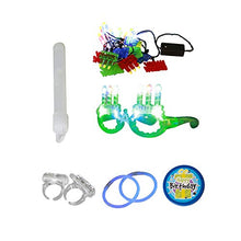 Load image into Gallery viewer, PEIDUO Birthday Party Supplies with Light, Bulb Necklace, Brooch, Glasses Glow Sticks Party Decorations for Boys