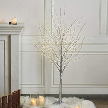 Load image into Gallery viewer, EAMBRITE 5FT 217LT LED Sliver Fairy Tree with Fairy Lights for Home Holiday Birthday Wedding Party Decor