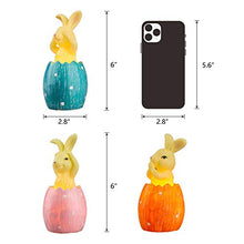 Load image into Gallery viewer, Eambrite Easter Bunnies Figurine Statue with Timer Battery-Operated Animal-Shaped Table Lamp Flameless Easter Bunny Candle Ornaments for Easter and Spring Décor (Set of 3)