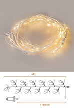 Load image into Gallery viewer, Vanthylit Garland Lights 6FT White Decorative Vine with 48 LED Warm White Lights for Indoor Outdoor Christmas Home Bedroom Garden Wedding Decorations Fireplace Garland