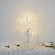 Load image into Gallery viewer, Vanthylit White Twig Christmas Tree with Lights 2FT Tabletop Birch Tree with 24 Warm White LEDs Battery Operated LED Birch Tree for Home Party Wedding Easter Christmas Decoration